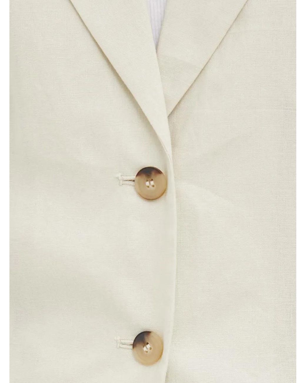 Benetton White Linen Blazer