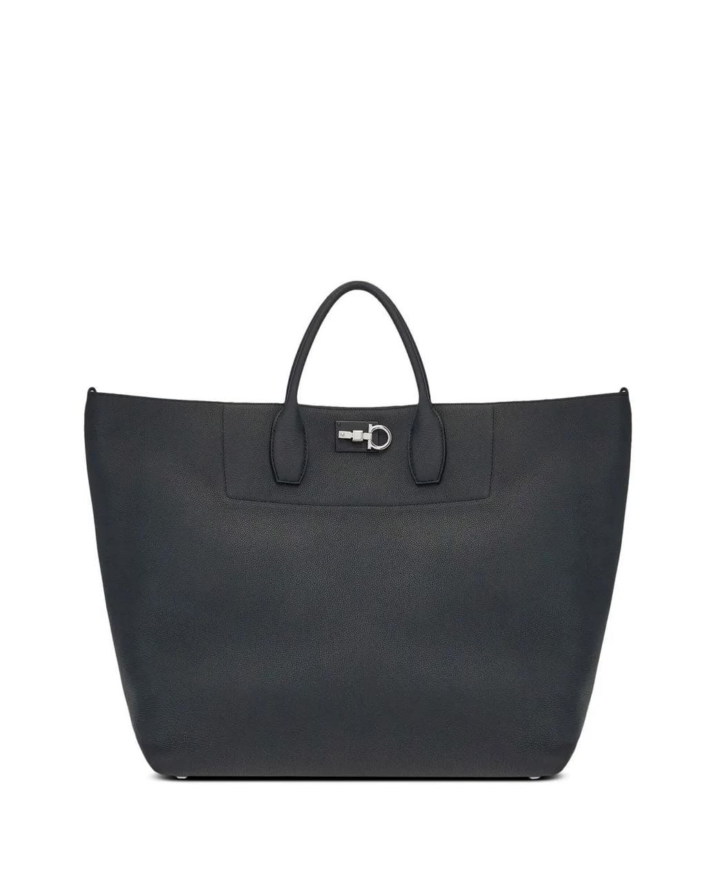 Ferragamo Black Gancini Studio Tote Bag for men