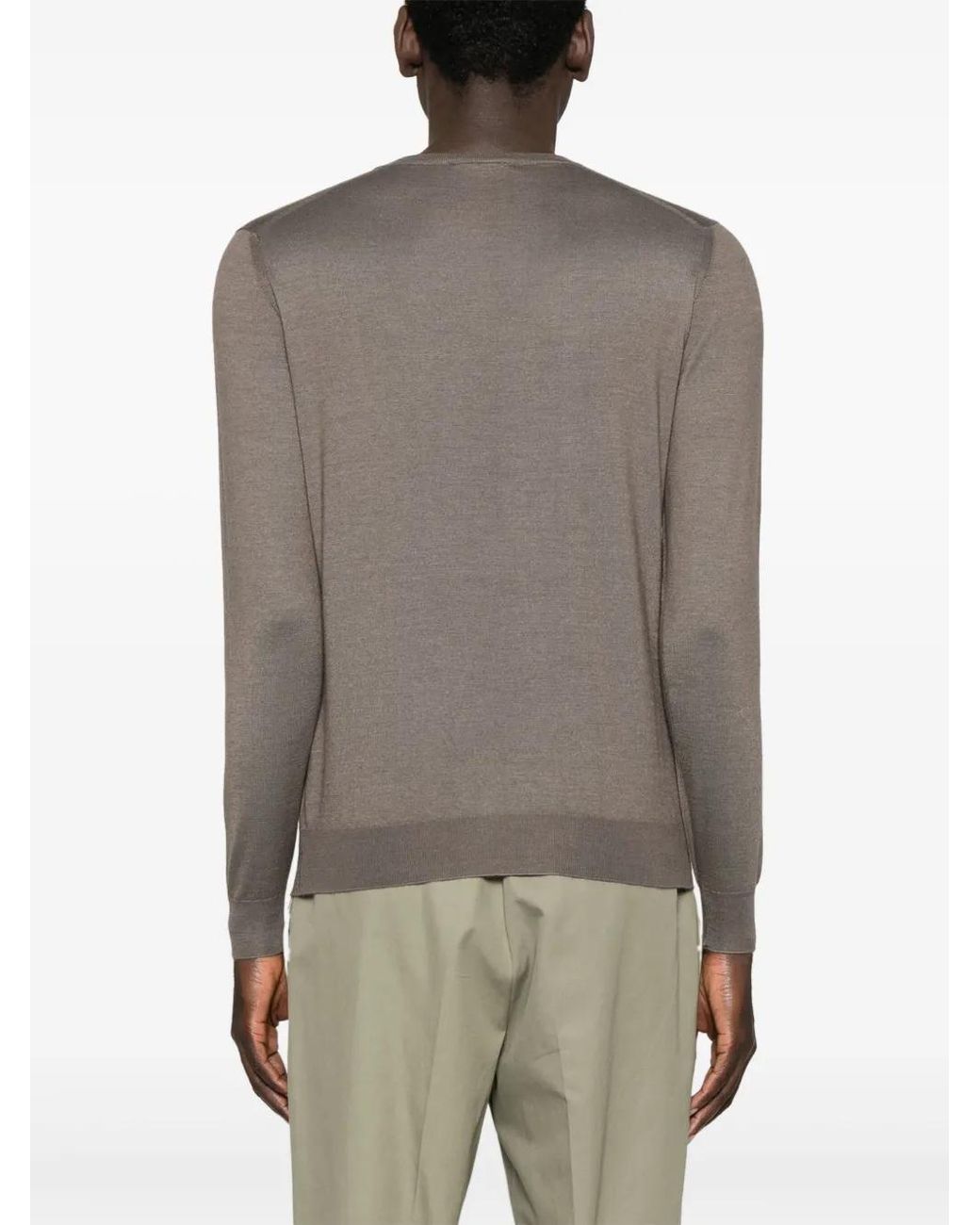 Jersey De Punto Fino Fedeli de hombre de color Brown