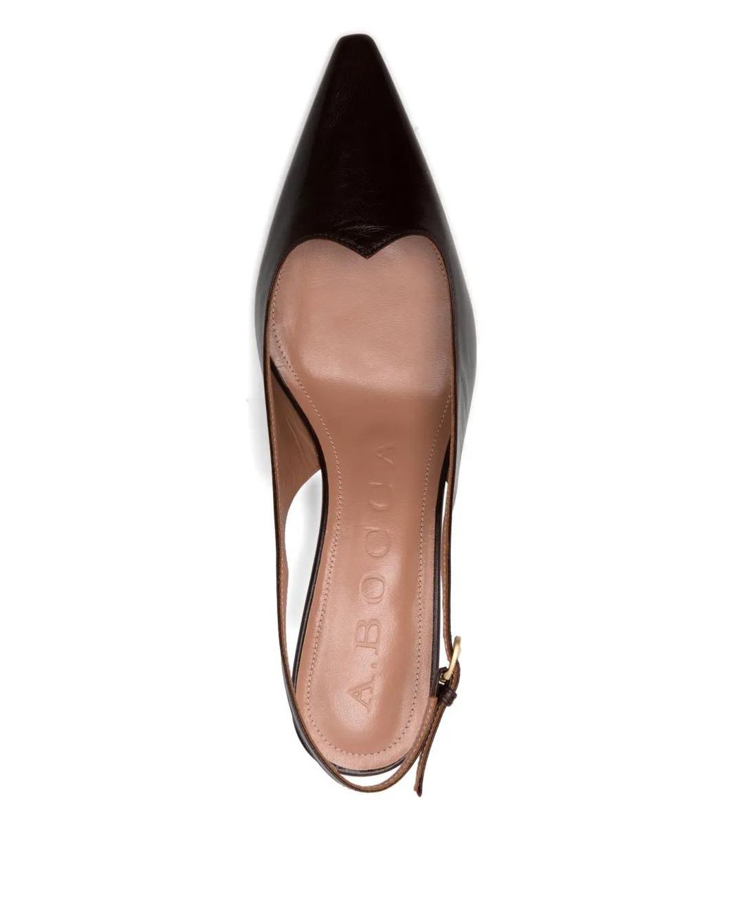 A.Bocca Brown 60Mm Pointed Slingback Pumps