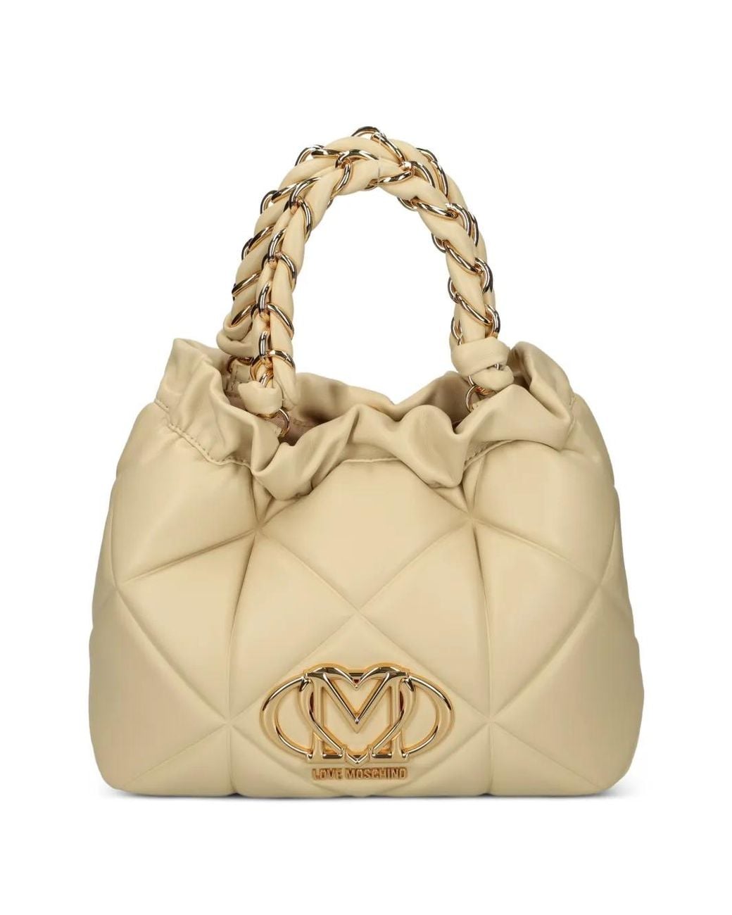 Love Moschino Natural Quilted Bucket Bag