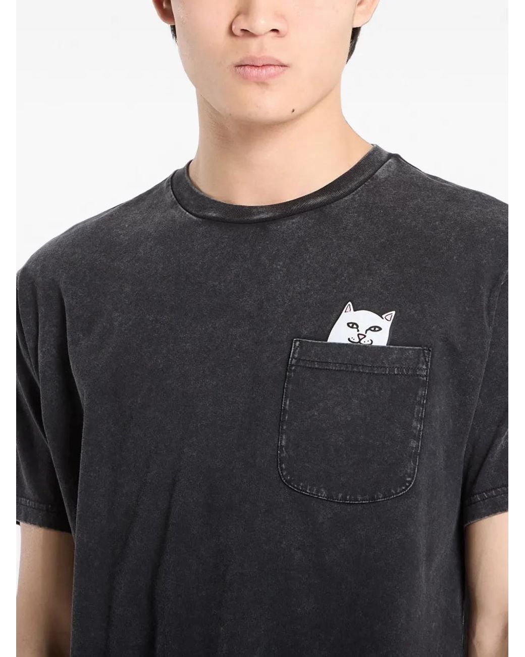 RIPNDIP Black Lord Nermal Pocket T-Shirt for men