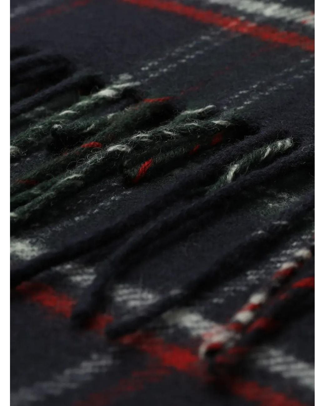 Fred Perry White Tartan-Check Scarf for men