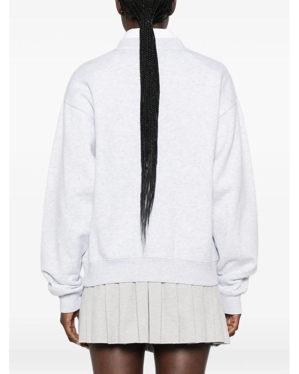 Sporty & Rich White Logo-Embroidered Sweater