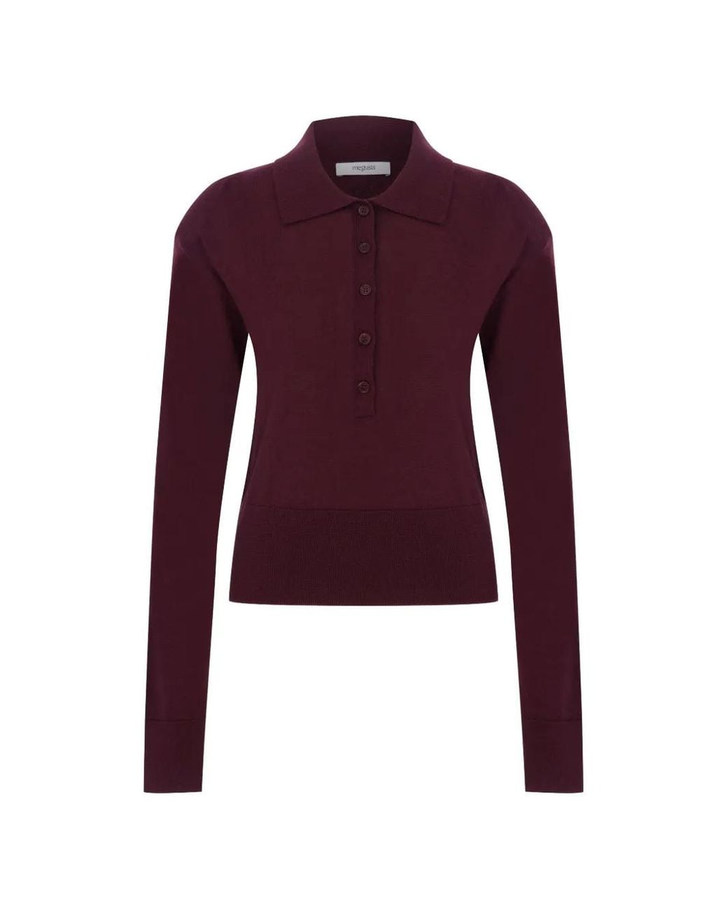 MEGUSTA Purple Polo En Maille Matelassée