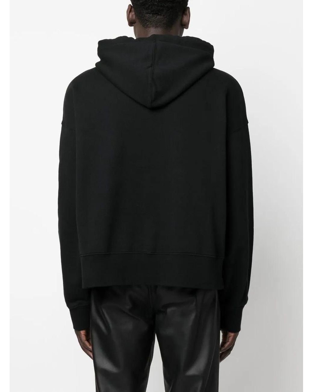 Palm Angels Black Star Sprayed Logo-print Hoodie for men