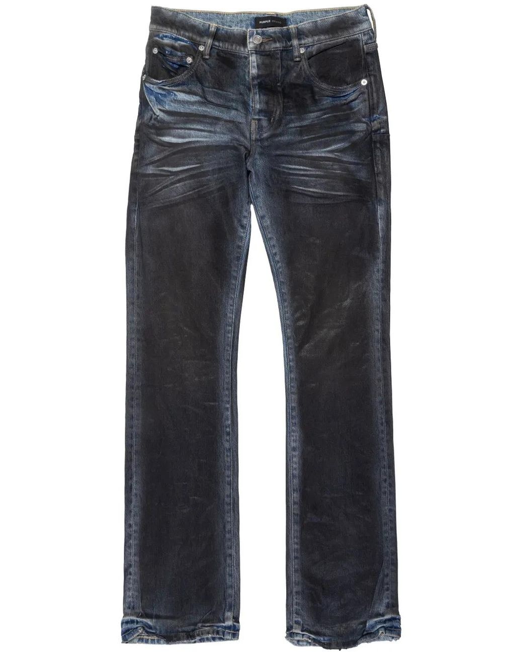 Purple Brand Blue P004 Coated Flared Jeans for men