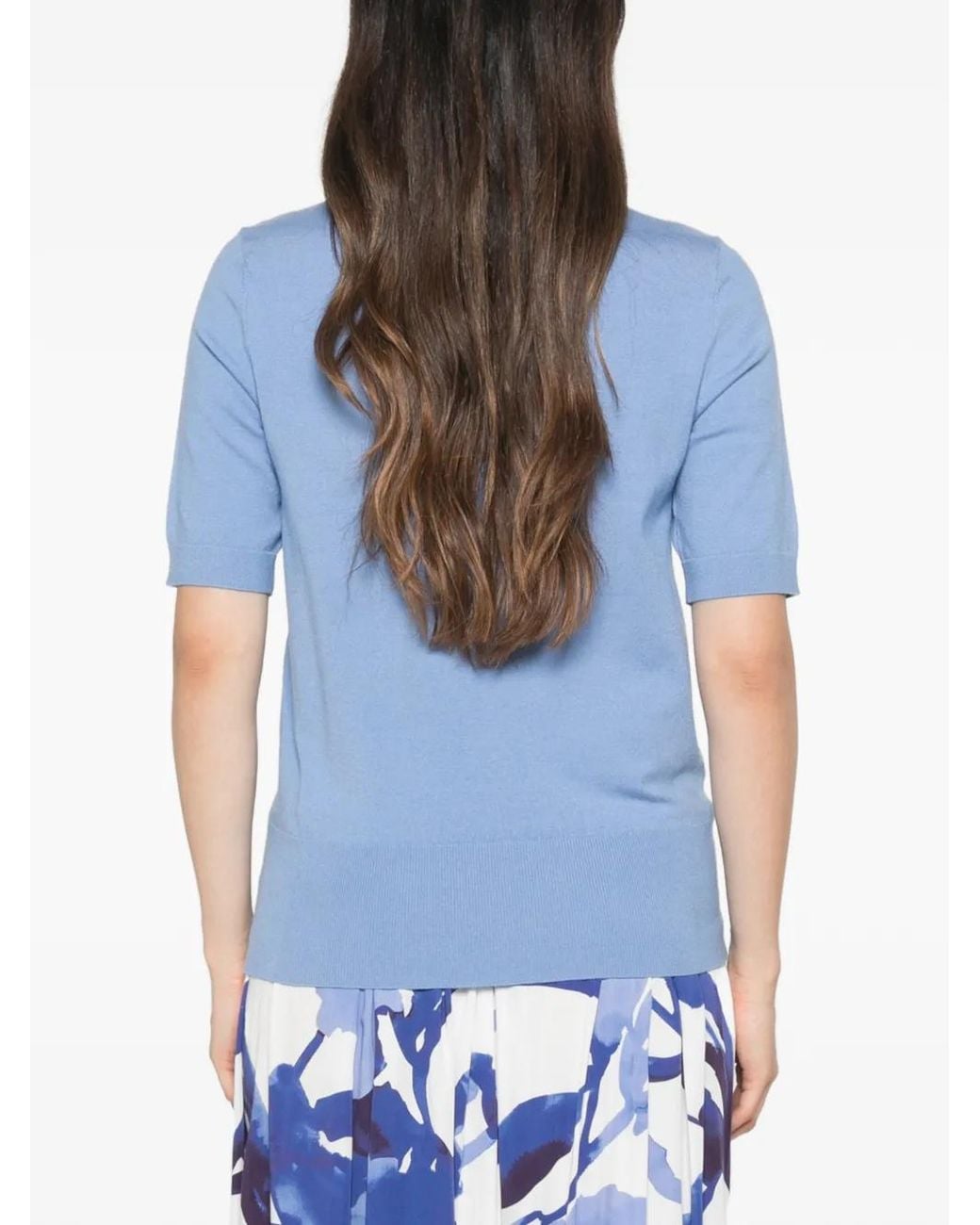 Betty Barclay Blue Short-Sleeve Crew-Neck T-Shirt
