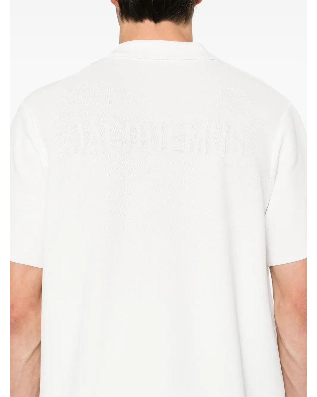 Jacquemus White Polo 'Maille' for men