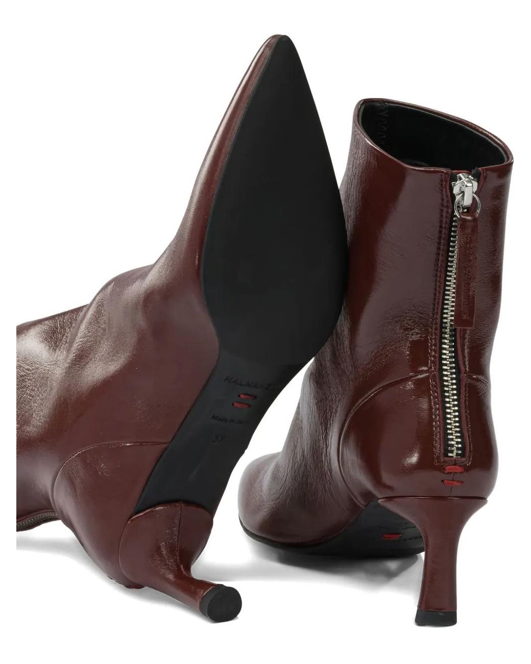 Halmanera Brown Pointed-Toe Ankle Boots