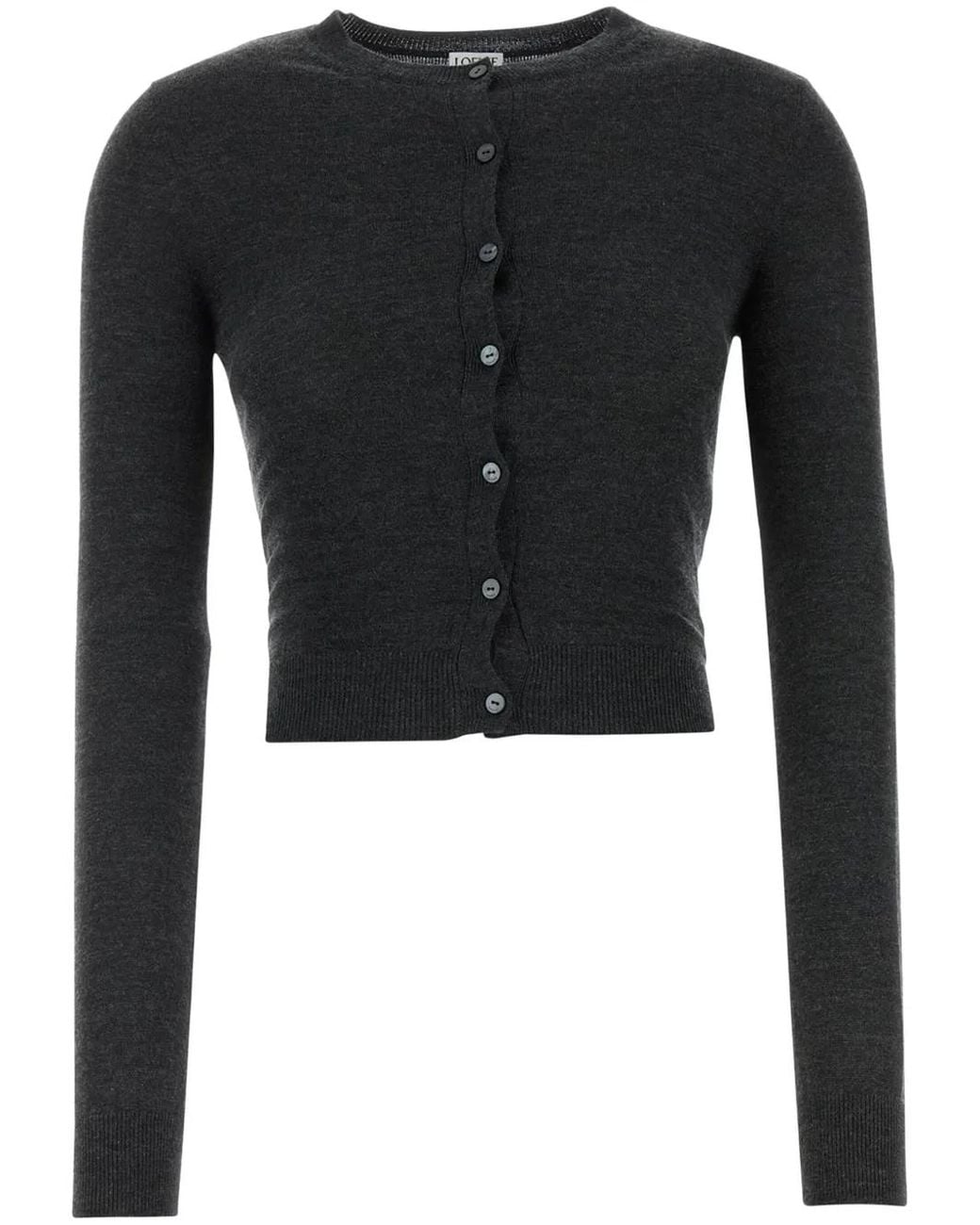 Loewe Black Draped-Detailing Cardigan