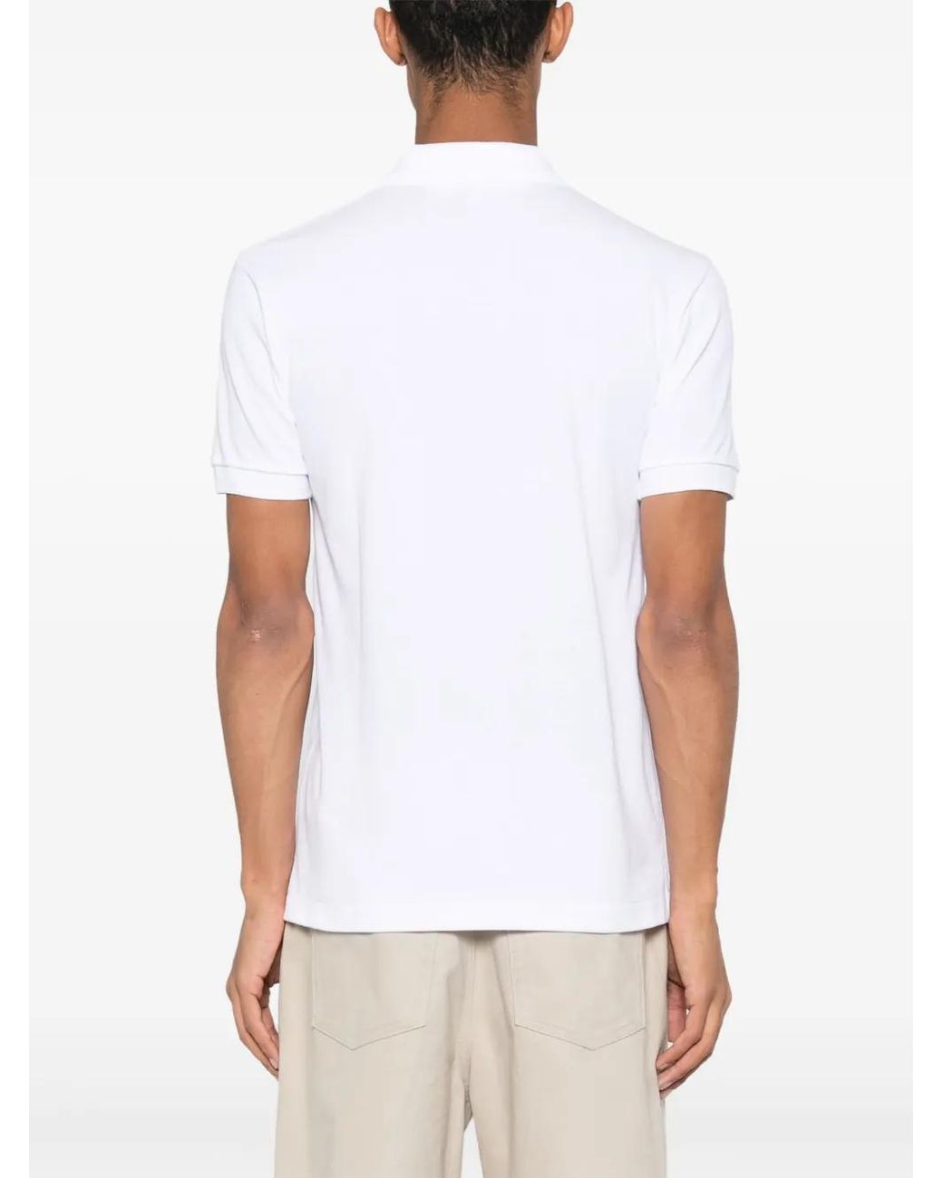 COMME DES GARÇONS PLAY White X The Artist Invader Pixelated-Appliqué Polo Shirt for men