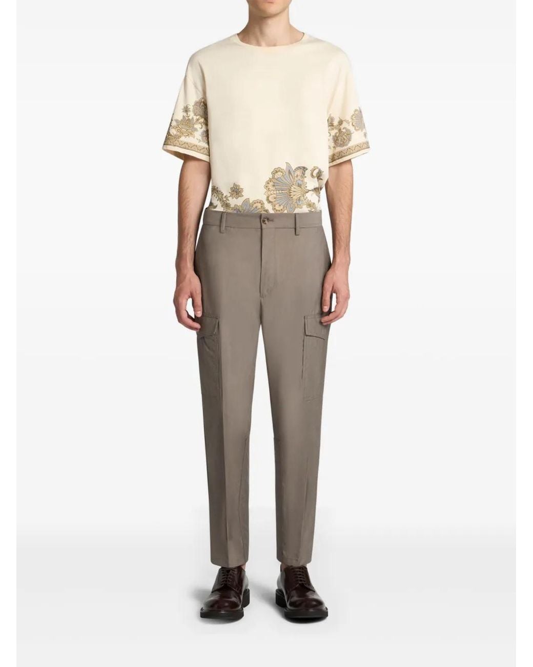 Etro Gray Cargo Trousers for men