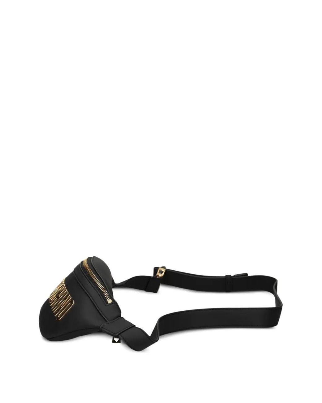 Love Moschino Black Logo-Appliqué Belt Bag