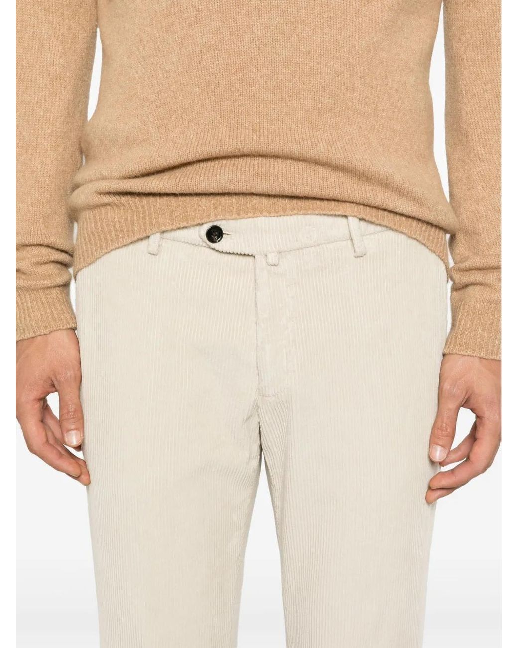 Briglia 1949 Natural Corduroy Chino Trousers for men