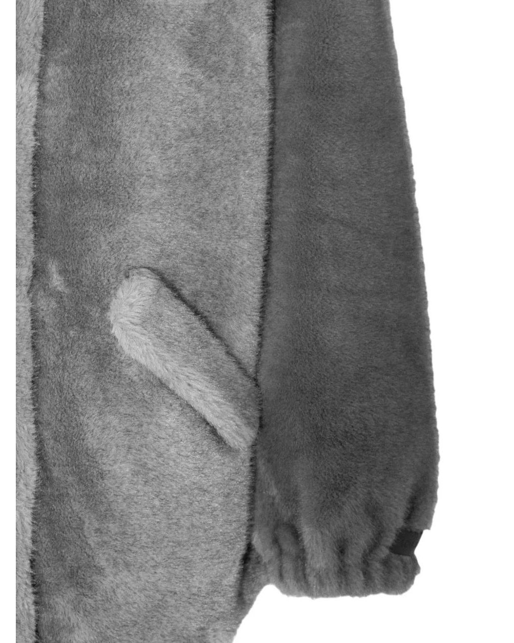 Lou Andrea Gray Faux-Fur Hooded Jacket