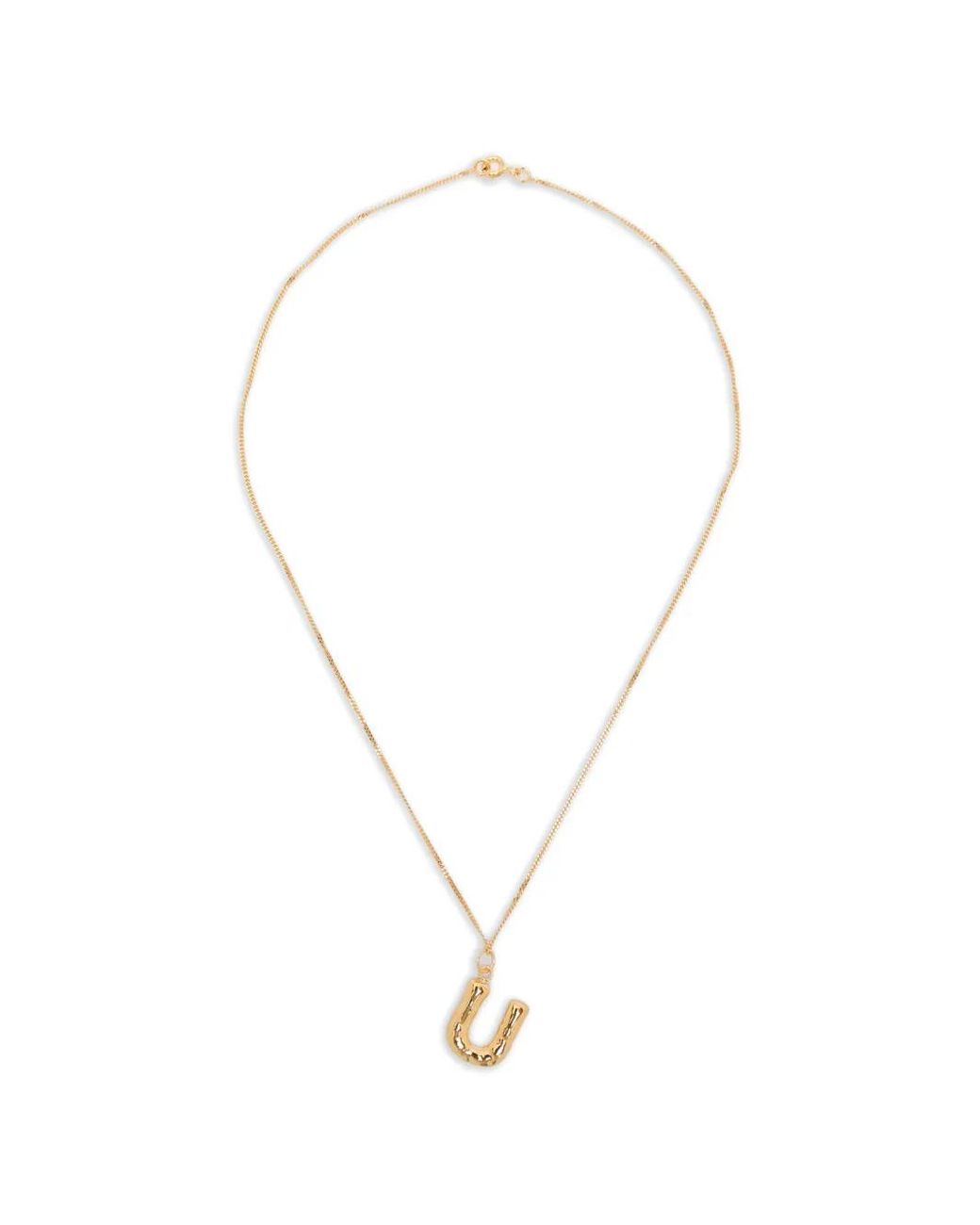 Collana Con Pendente U di COMPLETEDWORKS in White
