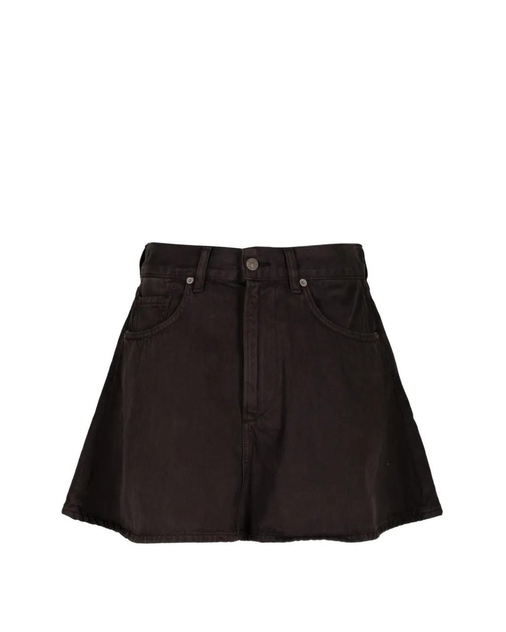 Citizens of Humanity Black Trapeze Mini Skirt