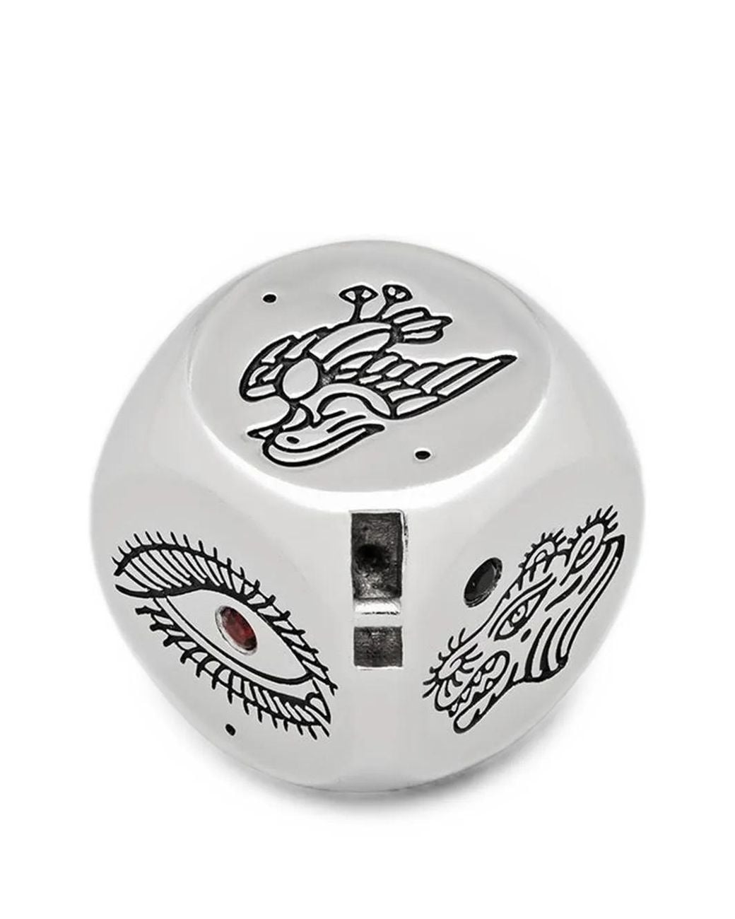Tom Wood White Roll The Dice Charm