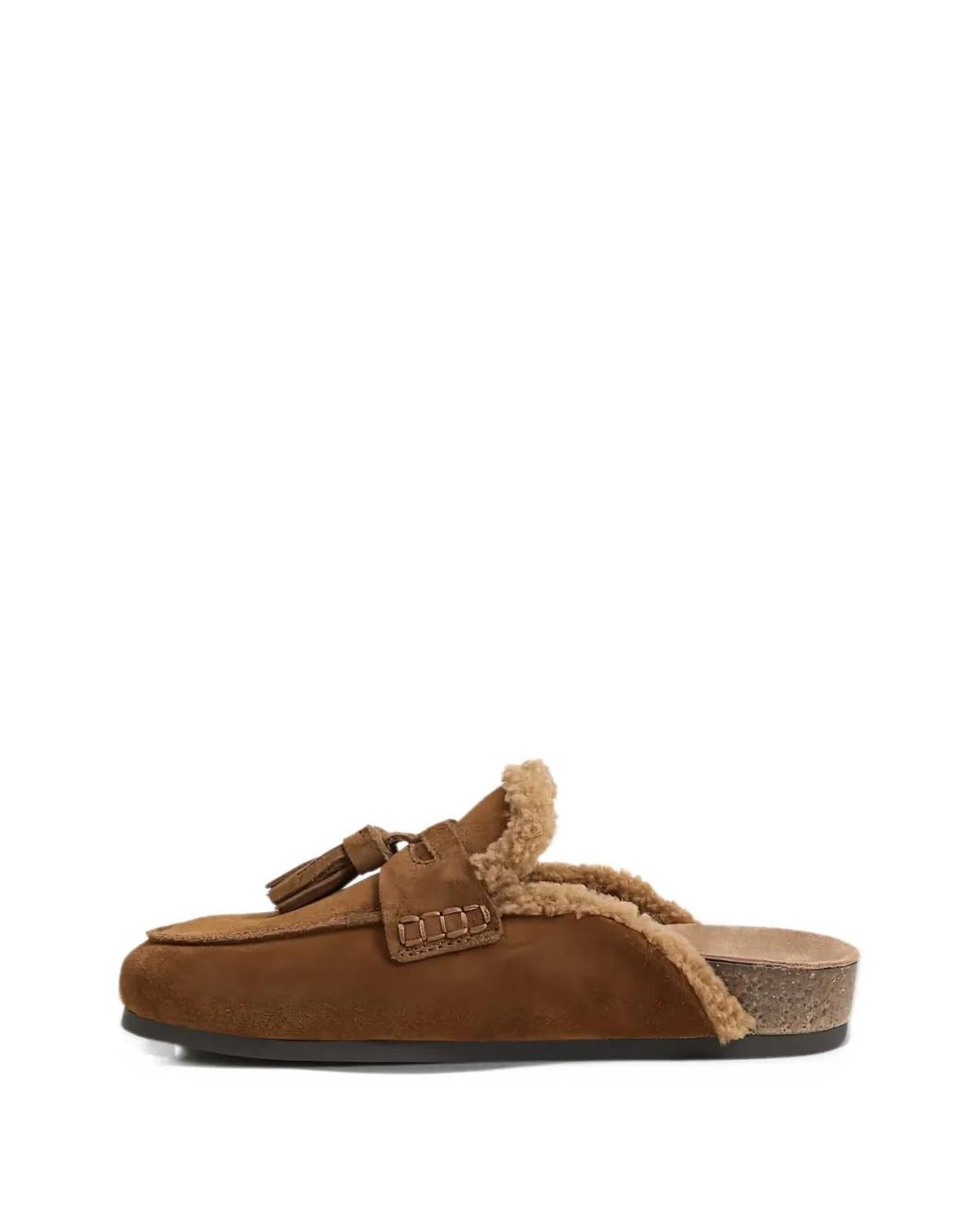 Sam Edelman Brown Astrid Tassel-Detail Mules