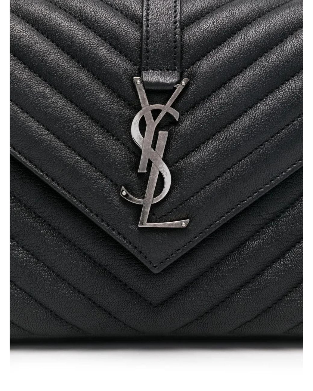 Saint Laurent Black Medium College Cross Body Ba