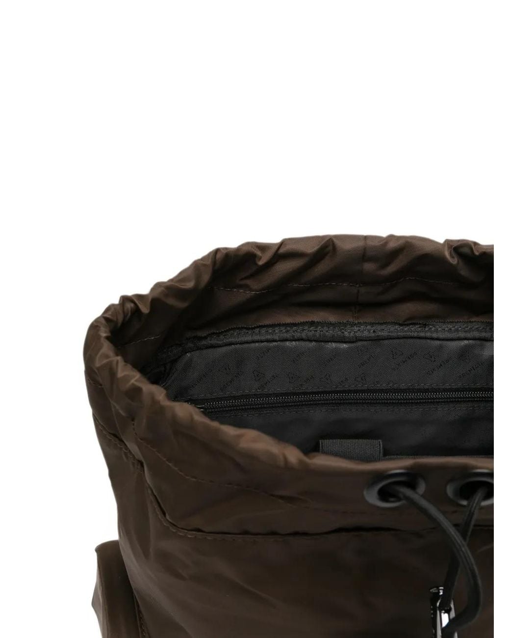 Premiata Black Logo-Plaque Buckle-Fastening Backpack for men