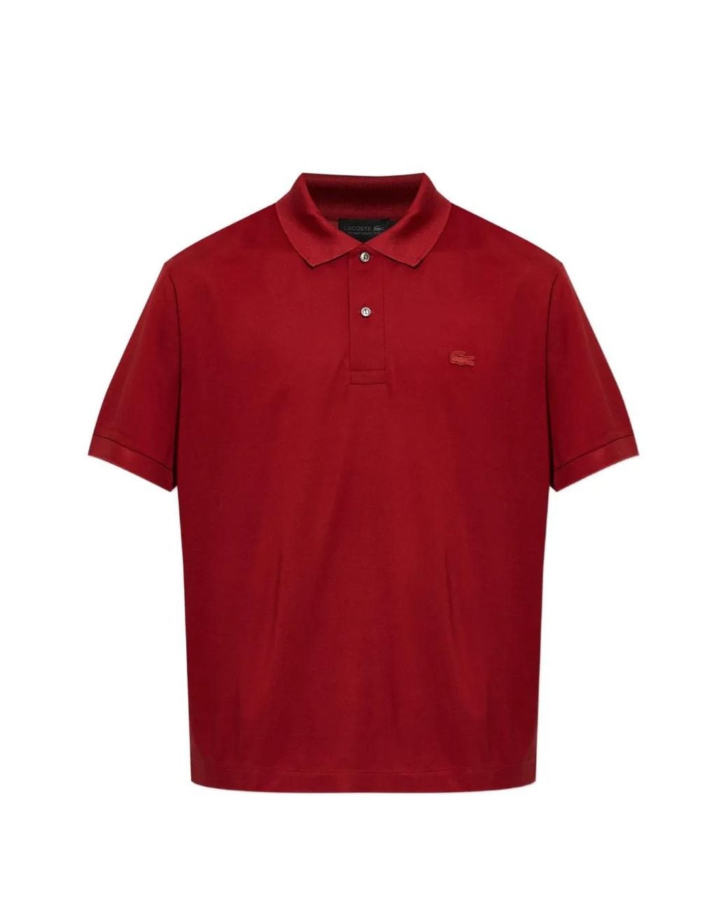 Lacoste Red Runway Classic-Fit Silk Piqué Polo Shirt for men