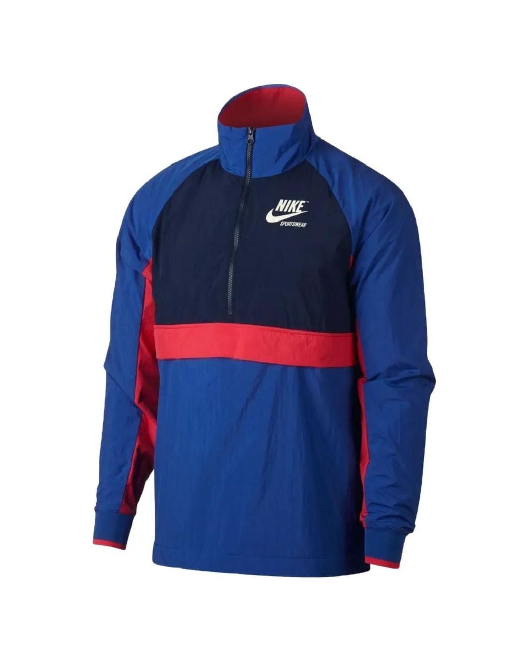 Nike Blue Archive Half-Zip Jacket for men