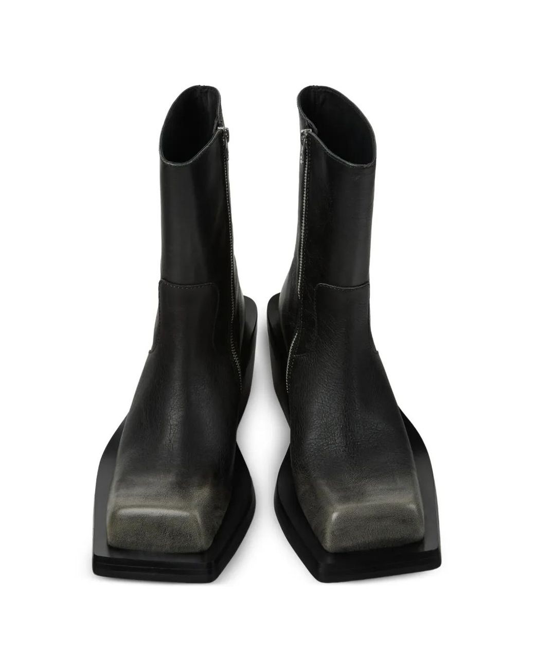 CAMPERLAB Black Quetal Square Toe Ankle Boots