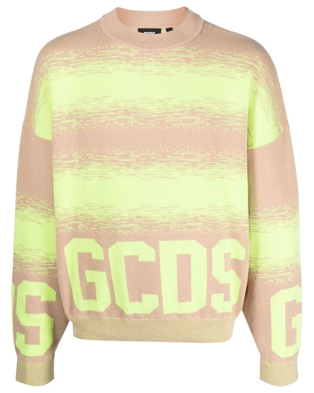 Gcds Yellow Cotton Degradé Jumper for men