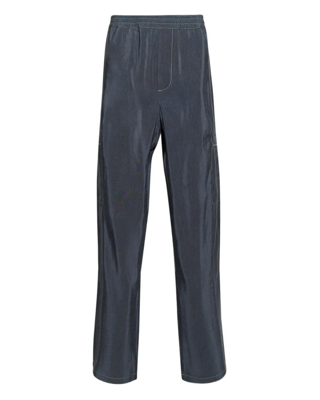 Pantalones De Seda Casella Meyer de hombre de color Blue