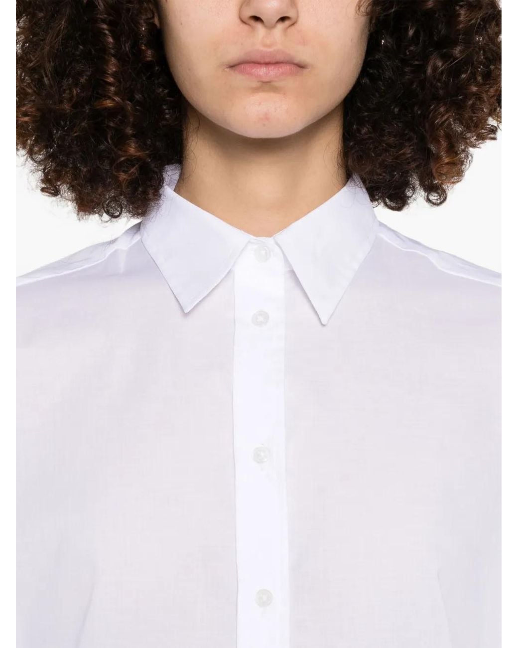 Camisa Con Pliegues Fay de color White