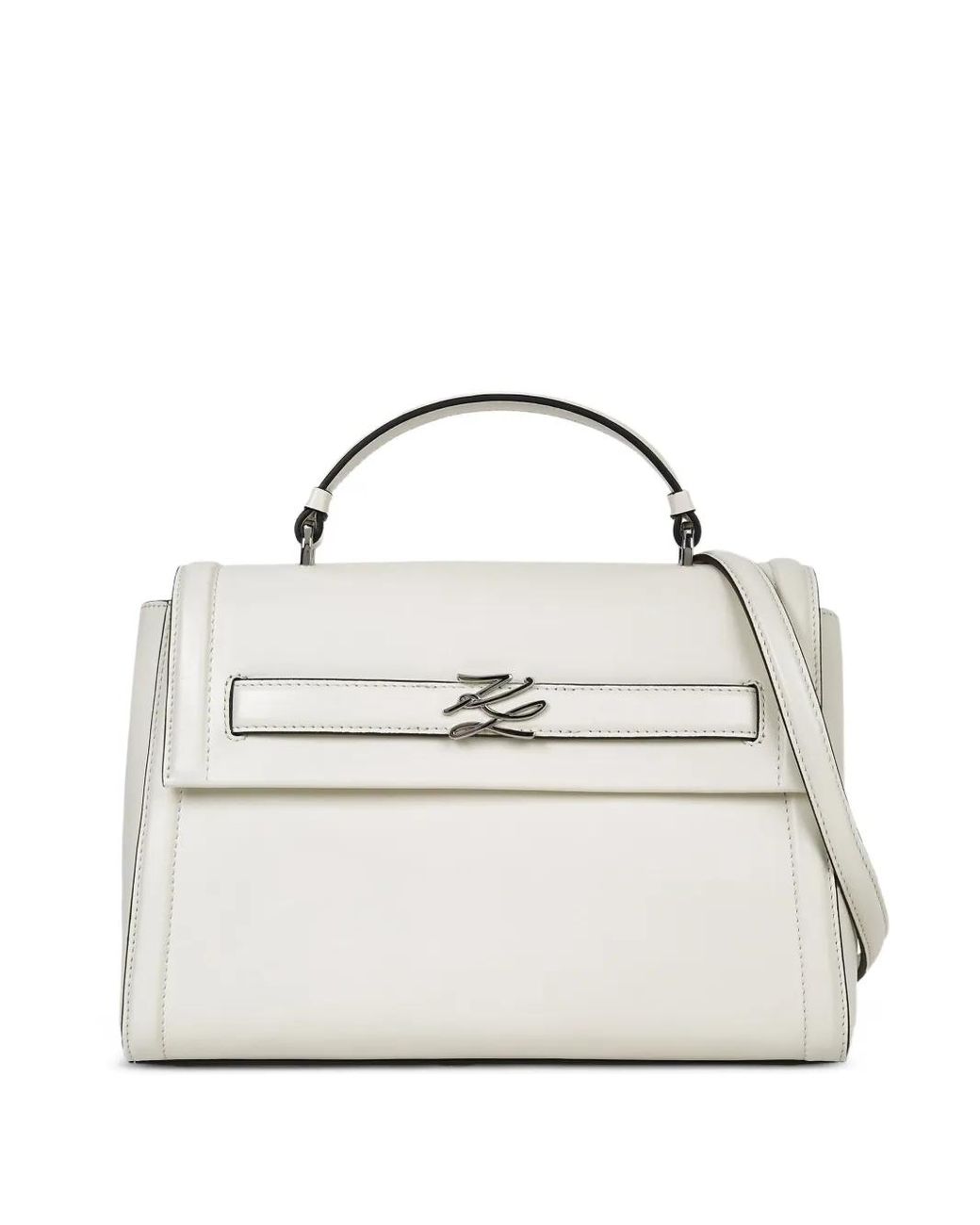 Karl Lagerfeld White Medium K/Autograph Tote Bag