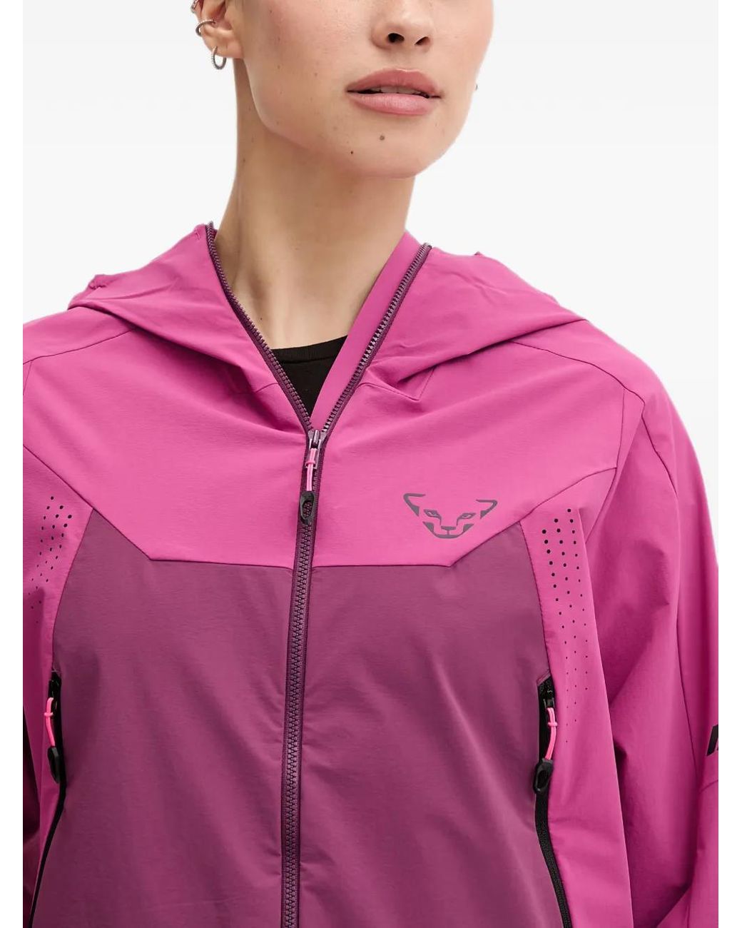 Dynafit Pink Transalper Dynastretch Logo-Print Panelled Jacket