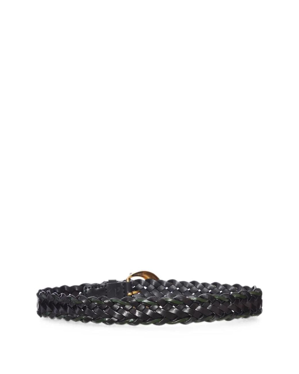 Etro White Braided Leather Belt