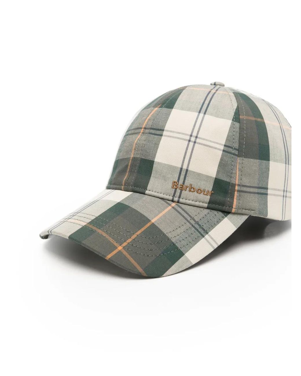 Barbour Gray Telfield Tartan Baseball Cap for men