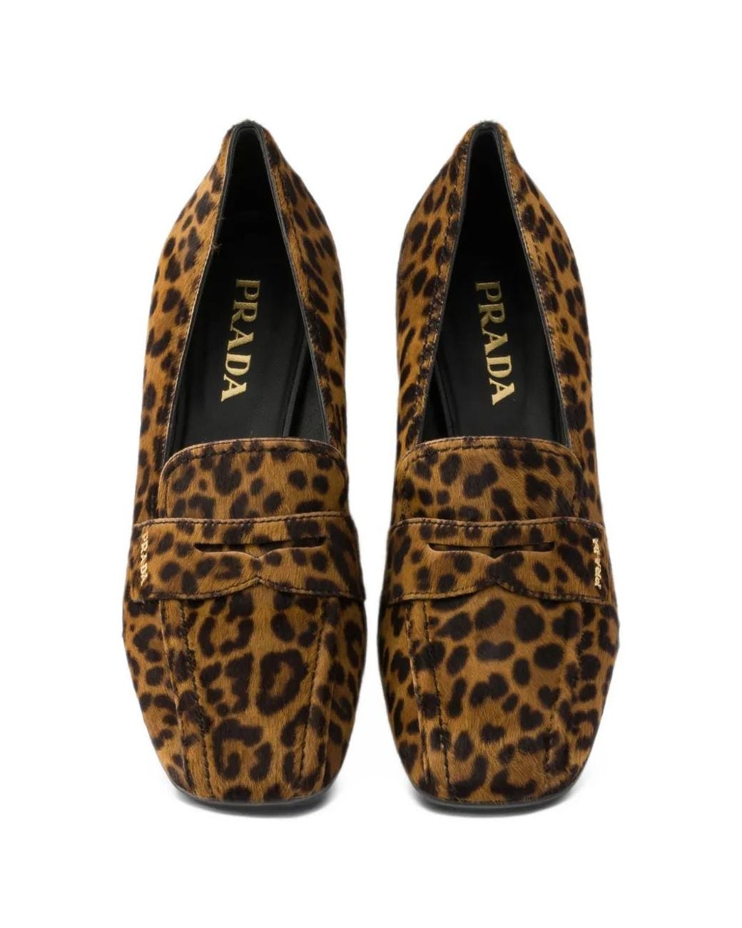 Prada Brown Mocassins Texturés