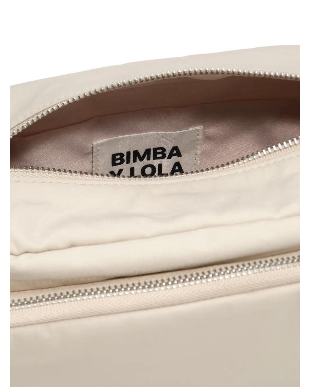 Bimba Y Lola Gray Large Stone Cotton Pocket Crossbody Bag