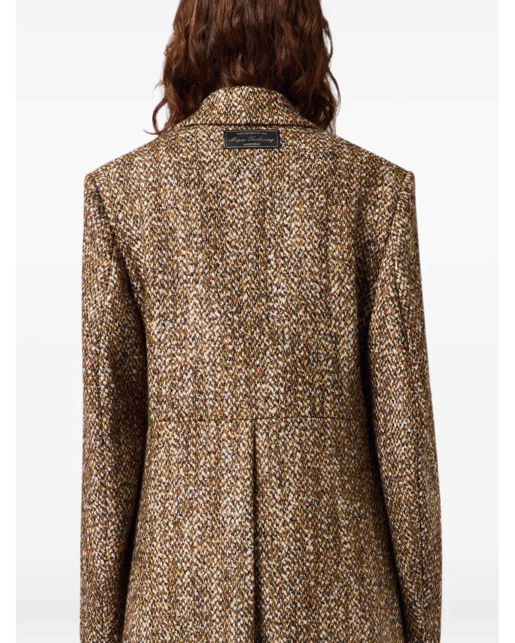 MSGM Natural Doppelreihiger Mantel
