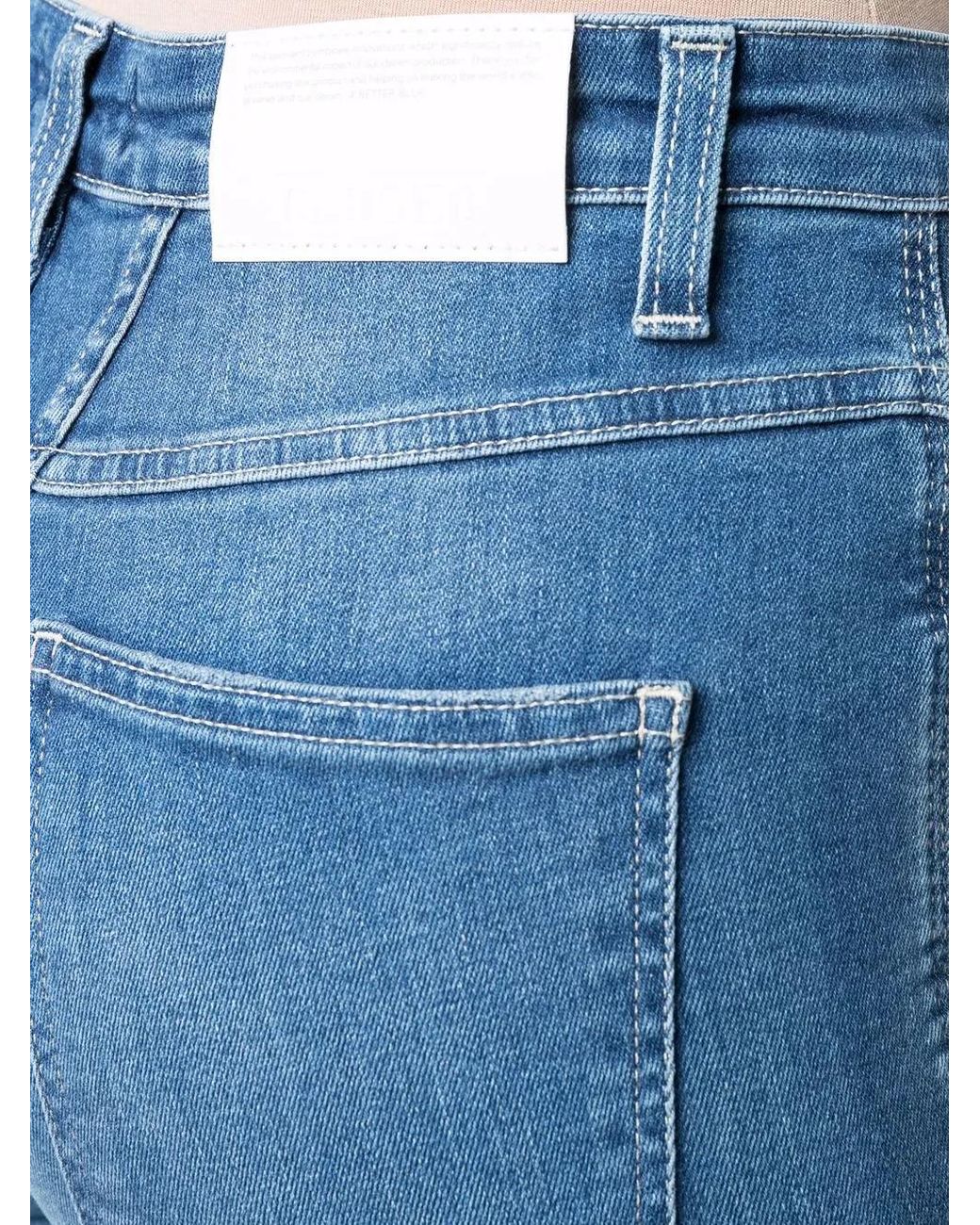 Closed Blue Distressed Slim-Fit Jeans