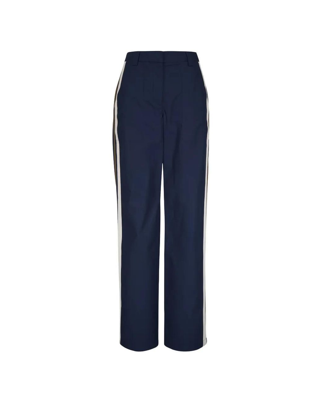 Twp Blue Isabelle Side-Stripe Trousers