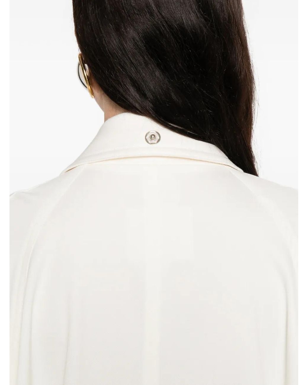 Erika Cavallini Semi Couture White Sharon Trench Coat
