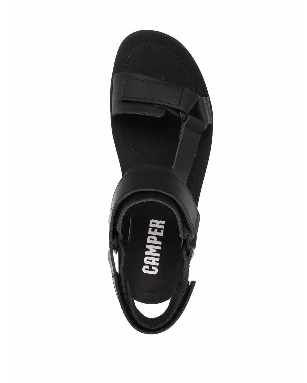 Camper Black Oruga Up Platform Sandals