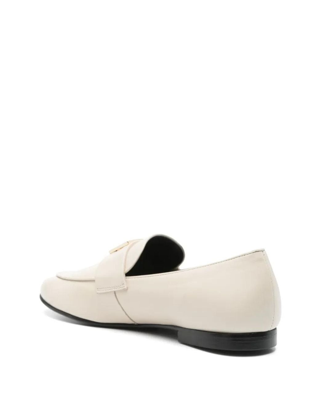 Anine Bing White Corrine Loafers Bone Monogram