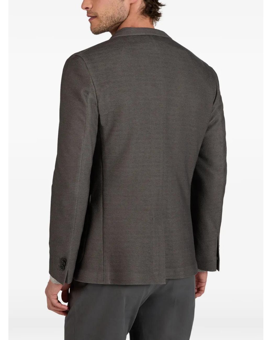 Incotex Gray Chest-Pocket Blazer for men