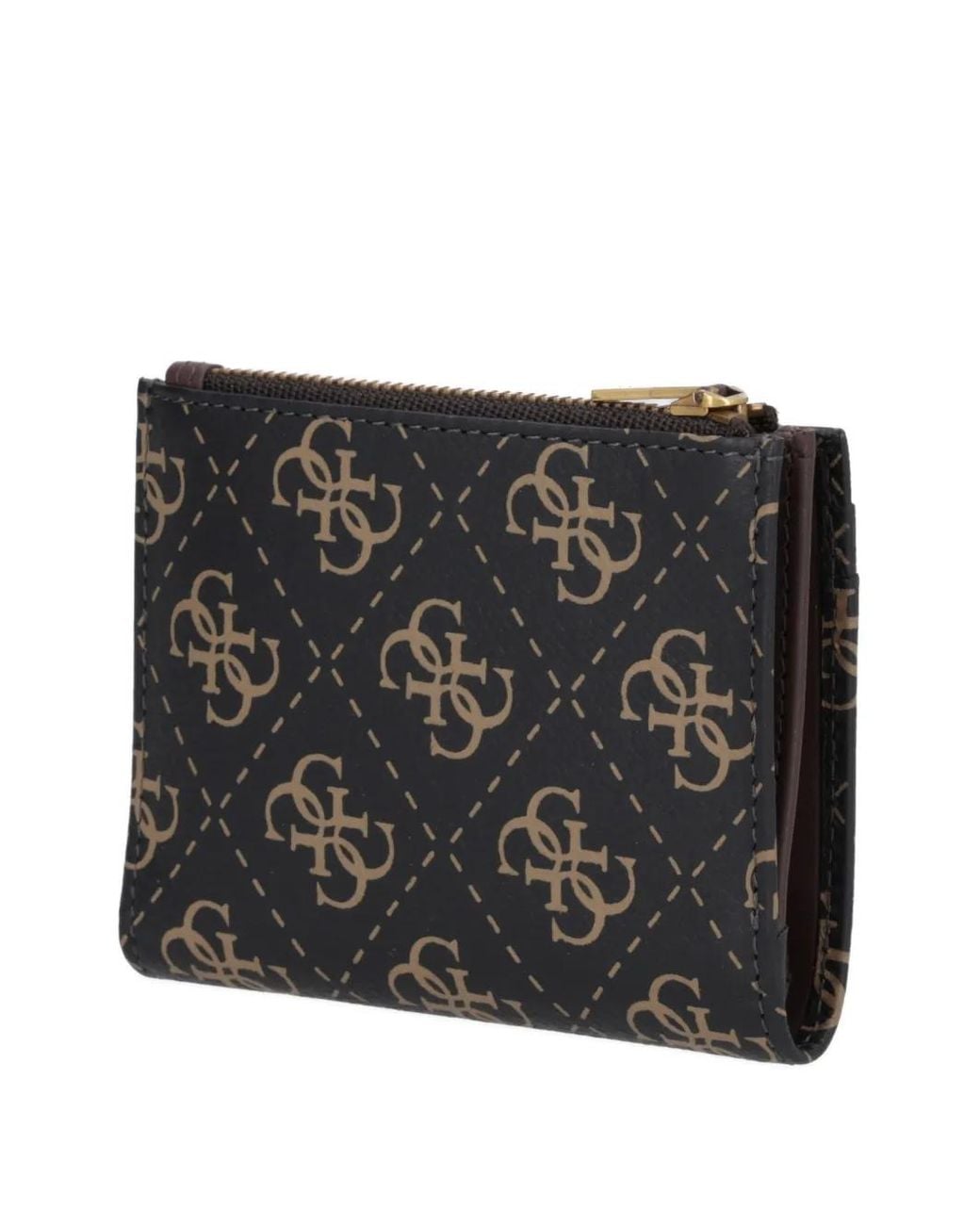 Guess Black Milano Logo-Pattern Card Holder for men