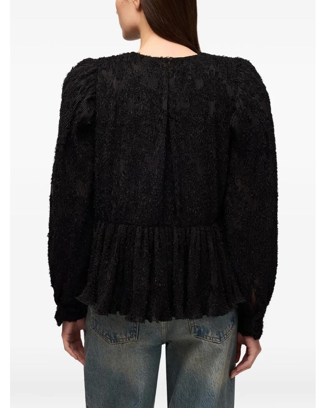 Ganni Black Blouse