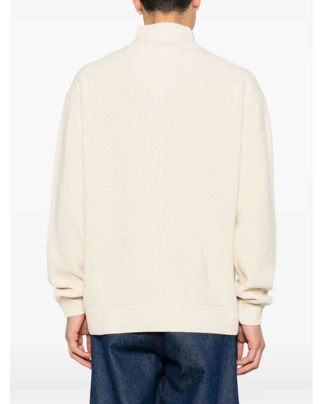J.W. Anderson Natural Wool-Cotton Crewneck Sweater For for men