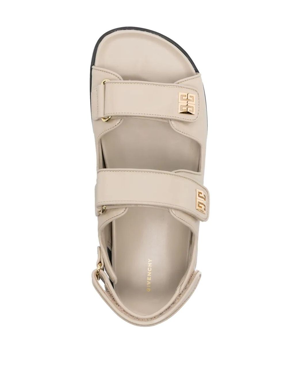 Givenchy White 4G-Plaque Leather Sandals
