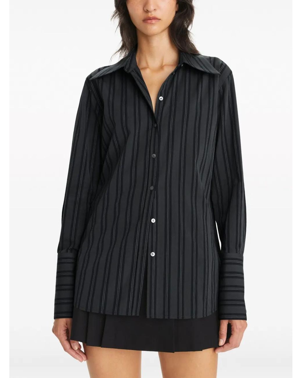 Camicia Con Polsini A Contrasto di Tory Burch in Black